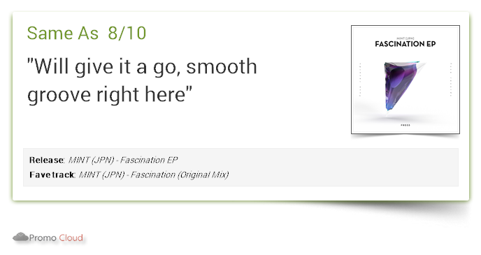 fuserecords's tweet photo. Same As supports: MINT (JPN) - Fascination EP 8/10 https://t.co/sPFJpcuITf #newrelease https://t.co/Vts3KvankI https://t.co/f3WRwxPPg6
