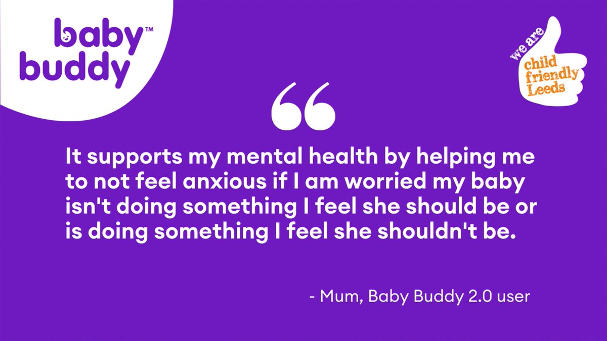 We love the Baby Buddy App and we’re sure you will too! Free to new parents and caregivers in Leeds, the app has over 300 videos to help you care for your baby, and look after yourself. Find out more and download the app: bit.ly/BabyBuddyInLee…