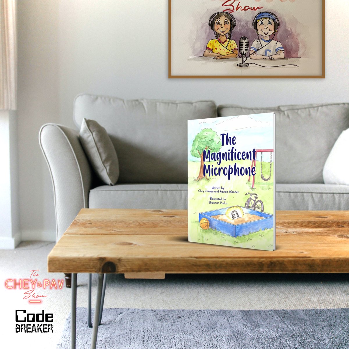 CheyandPav's tweet photo. We’re excited to share that our 1st picture book is nearly ready for release!

The “Magnificent Microphone” is a story about 2 students struggling to be seen &amp; heard, until they find a secret in the sand. 

“The Magic in the Microphone makes the smallest voices come alive.”

❤️🖤 https://t.co/RvC5cKj4ep