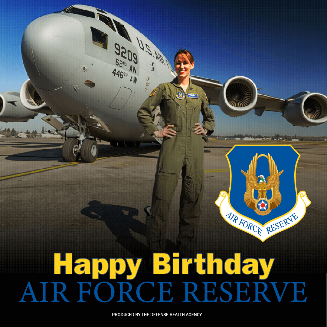 Military Health System on Twitter: "Happy 74th Birthday, @USAirForceReserve! Thank you to all the brave men and women for your service to our country. Fly, fight, win! #AirForceReserve https://t.co/92Y2o4cPJy" / Twitter