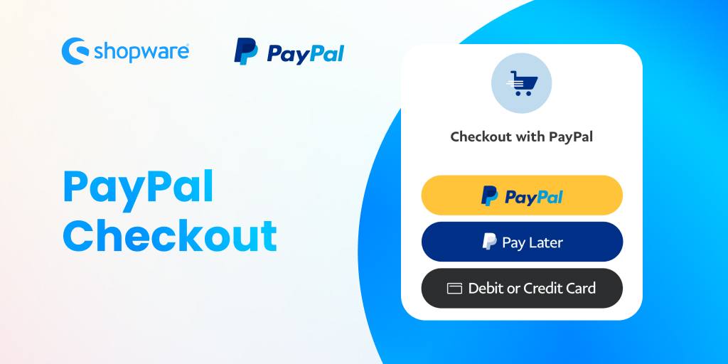 shopware's tweet photo. PayPal launches the new product "PayPal Checkout". 📢 It offers more payment methods, greater flexibility and optimised usability compared to its predecessor PayPal PLUS. Here you can read about the advantages of PayPal Checkout and why you should switch! https://t.co/1hE4y3amWU https://t.co/6TbipjYlqx