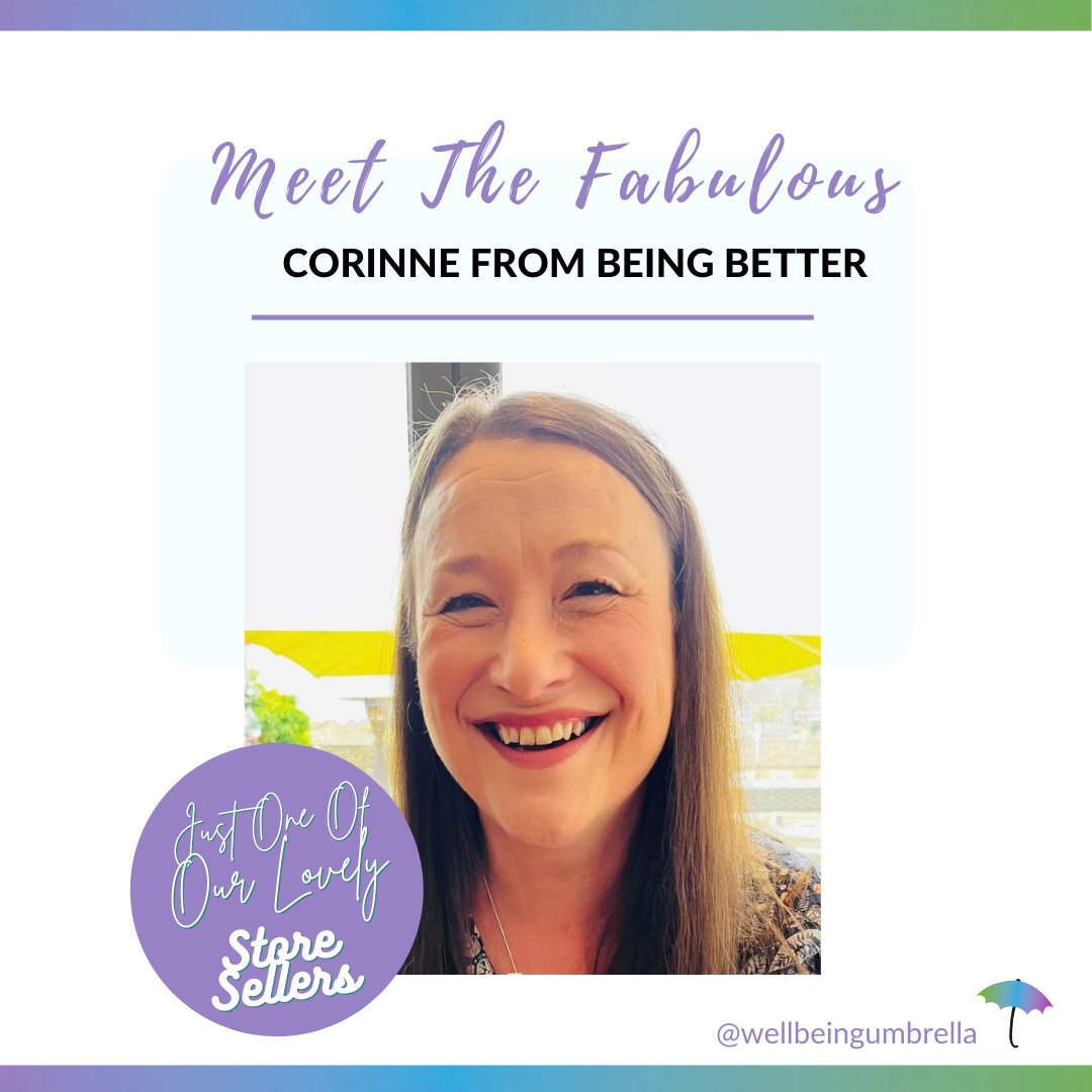 Meet the wonderful Corinne, from @BeingBetterUK , who is dedicated to providing qualitative interventions to support people to achieve their goals and feel better.

Learn more about Corinne and visit her store: wellbeingumbrella.co.uk/store/being-be…

#anxietyreliever #noanxiety #beatanxiety