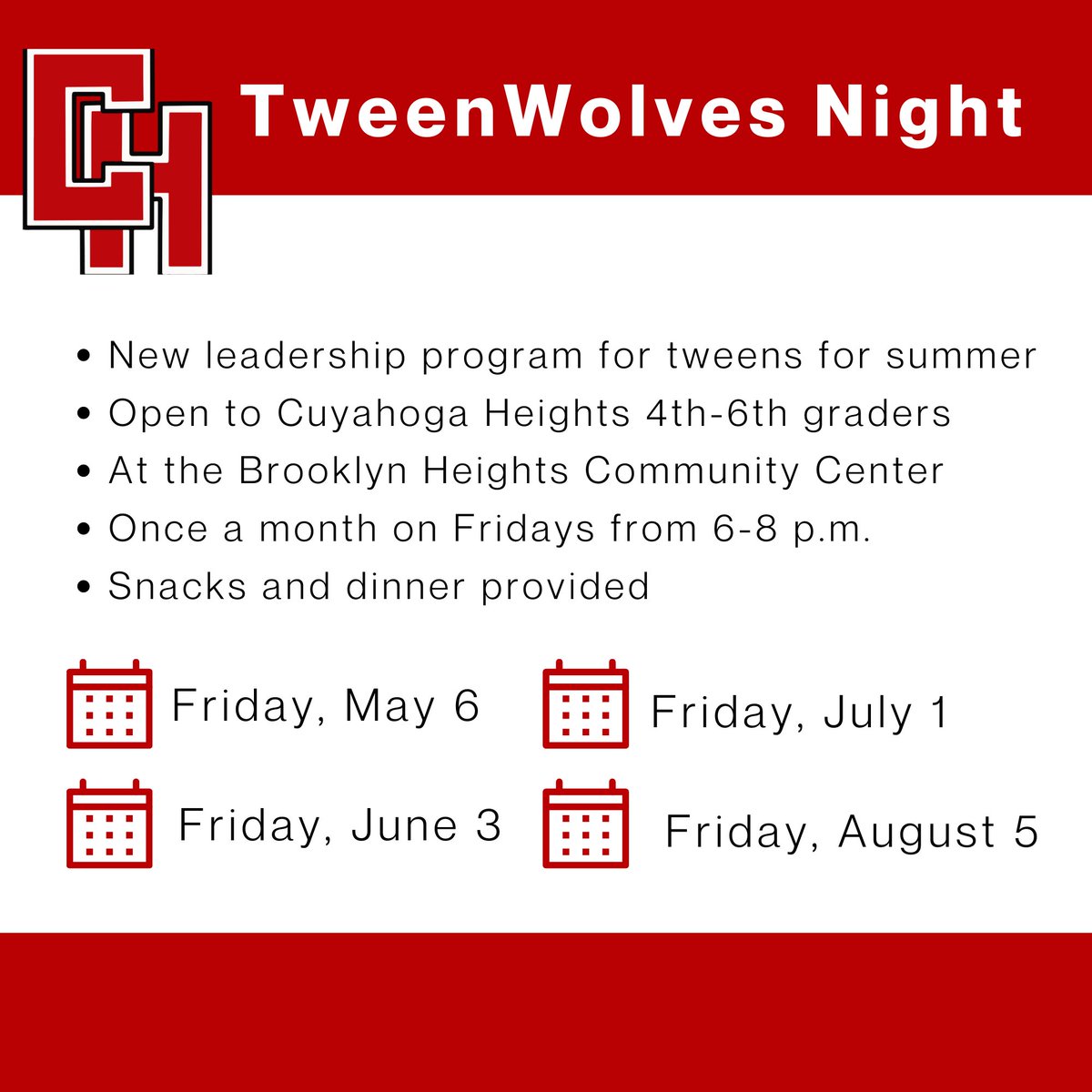 CUYHTS's tweet photo. The Jacksons are a Brooklyn Heights Family that are holding monthly gatherings for students in grades 4-6 as part of a new leadership program. Contact Grace Jackson to register a student, with questions or to get involved. Phone: 614-226-8243 Email: GraceEJackson7@yahoo.com. https://t.co/0285LaVvUy