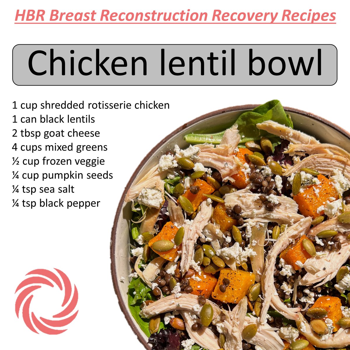 hendersonbreast's tweet photo. This week's #RecoveryRecipe is a rotisserie chicken lentil bowl: an easy, delicious, and nutrient-packed way to optimize healing and recovery after breast reconstruction surgery. Thanks to @annietrimber for another great addition to our surgical recovery program. https://t.co/Ab3u0cxuv0