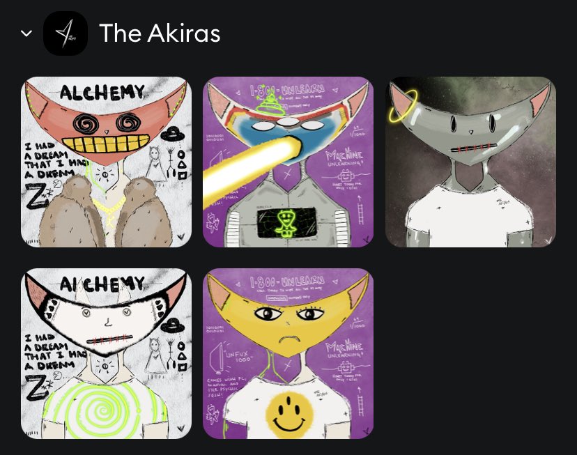 When the universe smiles upon you…thank you @microbacks for the legit giveaway. So happy to add a few more @theakirasnft to the vault. They fit in quite nicely! #theAkiras