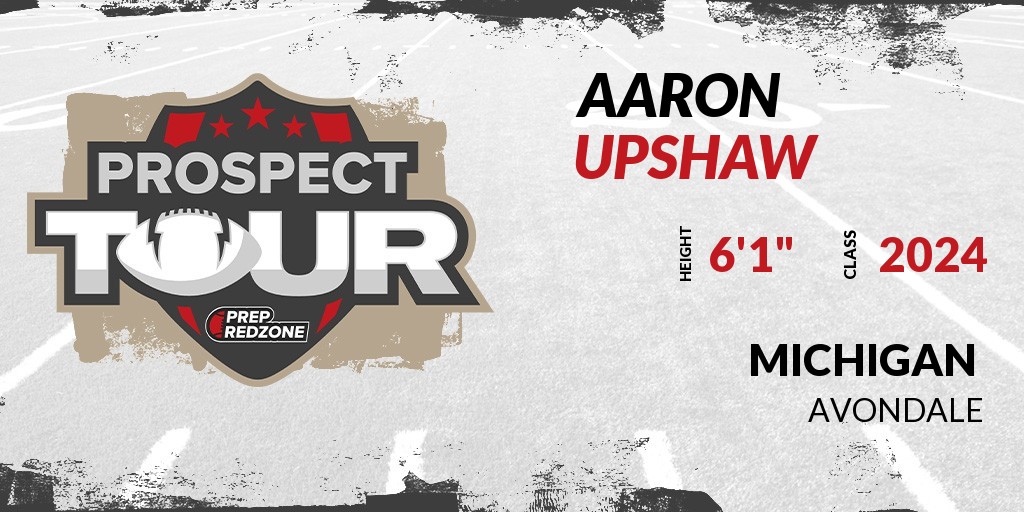 Welcome Class of 2024 Aaron Upshaw (<a href="/Upshaw2024/">Aaron Upshaw</a>) of Avondale HS to the <a href="/PrepRedzoneMI/">Prep Redzone Michigan</a> Showcase on 4-16 @ Total Sports Complex. 

🔥🏈 #PRZProspectTour 🏈🔥

Register NOW! 👇  events.prepredzone.com/e/446/register…