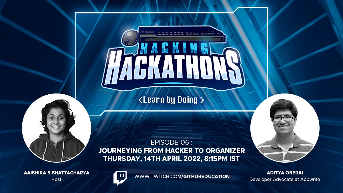 GitHubEducation's tweet photo. 🔴We are LIVE! Join @Aaishika and @adityaoberai now to learn about their journey when it comes to hackathons as hackers, mentors, judges, and organizers! #HackingHackathons ⚡
🔗 https://t.co/HvDH5QWcbG https://t.co/ei6EklWa8Q