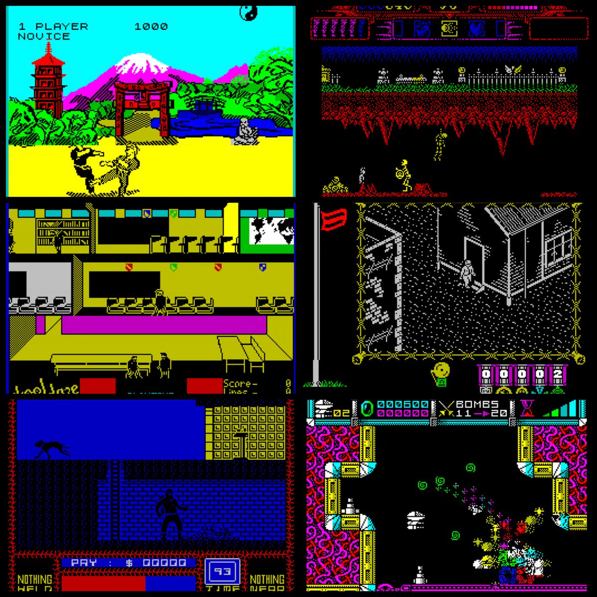 Continuing the #ZXSpectrum 40th anniversary celebrations on <a href="/AntstreamArcade/">Antstream - PC, Xbox, PS & mobile</a> with my Speccy Super Six. How many of these did you play?