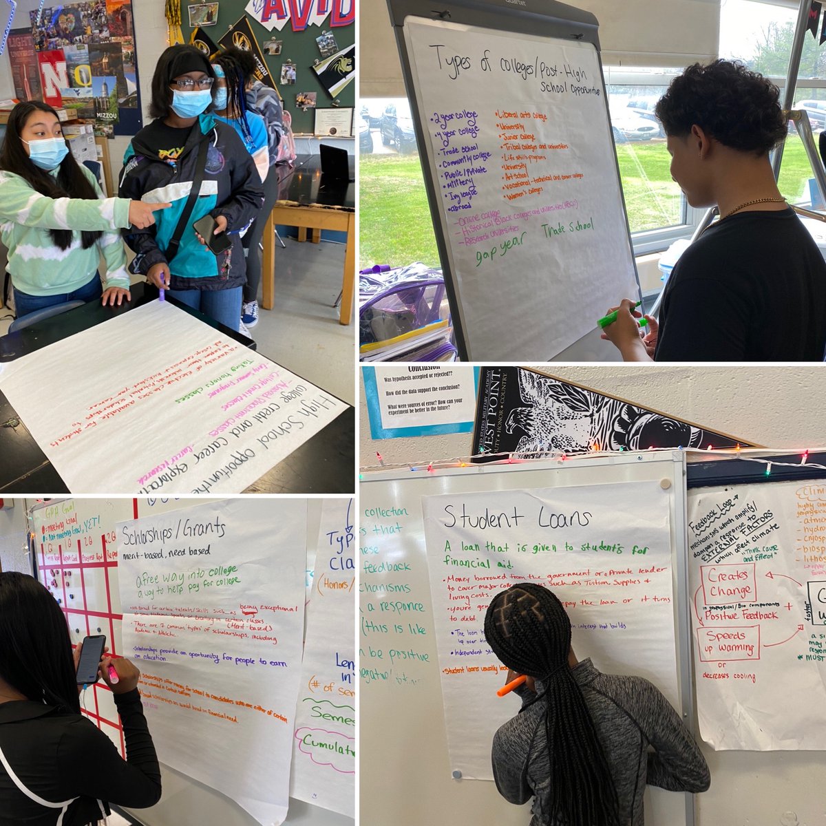 McCluerAVID's tweet photo. Students beginning to think about the various components and considerations for college financial aid and how it connects to their academic success right now during freshman year! #AVID #WeAreFergFlor https://t.co/f2ZlpOaLkp