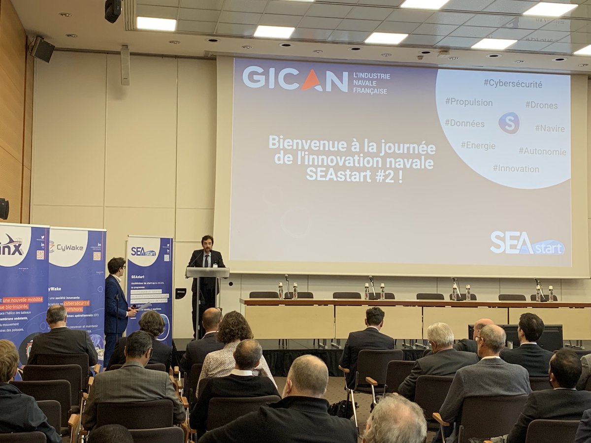 jm_dumon's tweet photo. « Le naval est un secteur innovant et porteur d’enjeux : navires verts, intelligents. Le #CORIMER est important pour tous les niveaux de TRL. Besoin d’1 G€ » . @P_Missoffe introduit journée innovation #SEASTART2 @Gican_InduNav https://t.co/cR7yHLoe4p