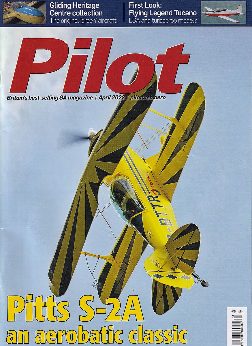 Ultimate_Aeros's tweet photo. Great to see our Pitts G-BTTR on the front cover of the spring edition of @pilot_mag . Dynamic picture from Keith Wilson. 

Words by @BobdavyDavy

#aerobatics #pittsspecial #flighttraining
#air2air #formation https://t.co/wjlwGeKmyA