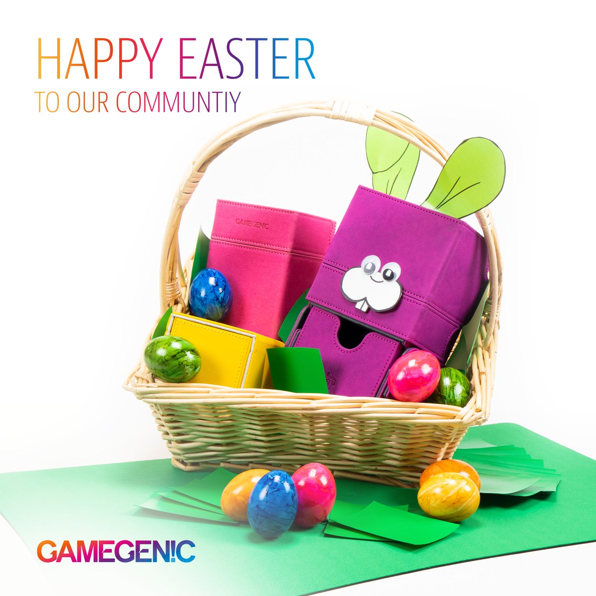 Gamegenic_'s tweet photo. HAPPY EASTER to everyone, who's celebrating!
#gamegenic #gamegenicsupplies #ingenioussupplies #ingenious #game #squire #stronghold #watchtower #gamingcommunity #cardgame #cardgames #deck #deckboxes #premiumdeckbox #tcg #lcg #easter2022 #easterpost #HappyEaster2022 https://t.co/2akbvEedbg