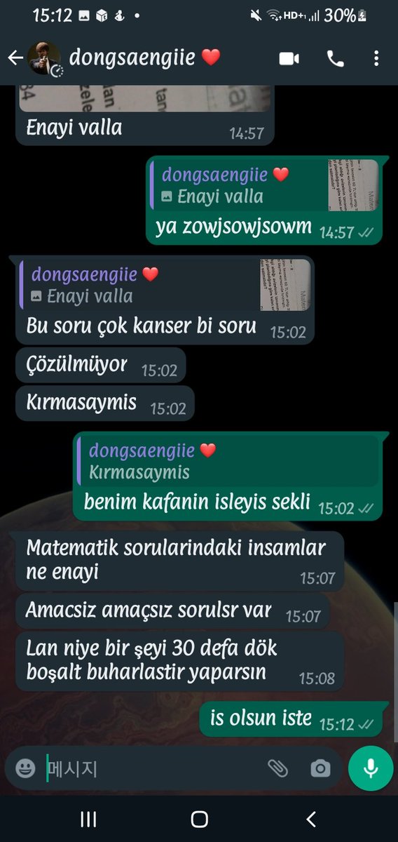 erkek kardesim (16) matematik cozerken siradan bi gunumuz