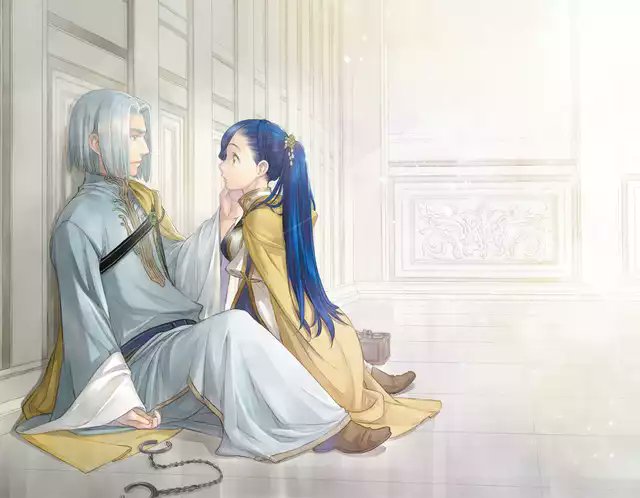 Tellatez's tweet photo. I was not prepared for these Ferdinand x Myne illustrations from the new volume https://t.co/9zd67fHGDT