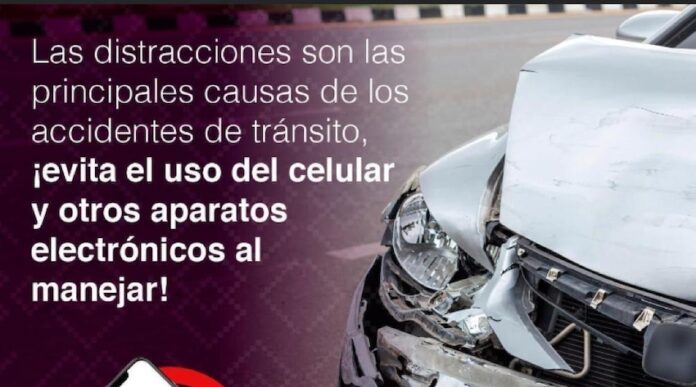 Las distracciones son las principales causas de los accidentes de tránsito.