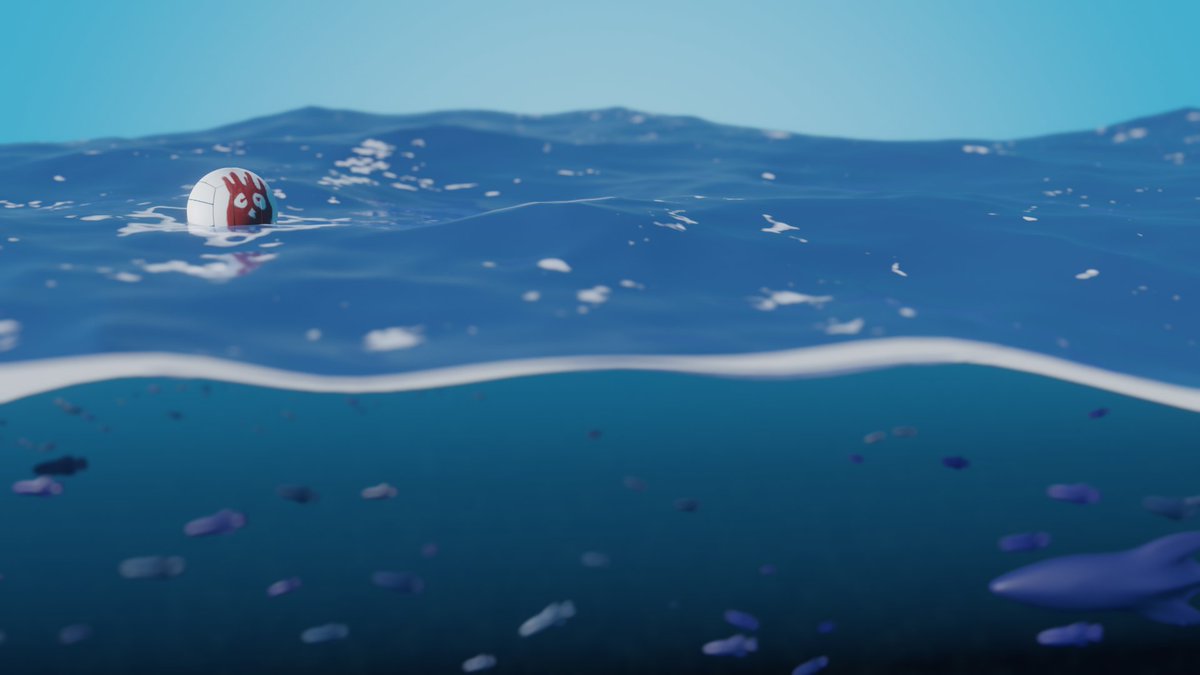 monkeyzav's tweet image. Done for a week challenge "Lost in the sea".
#wilson #castaway #b3d #Blender3d