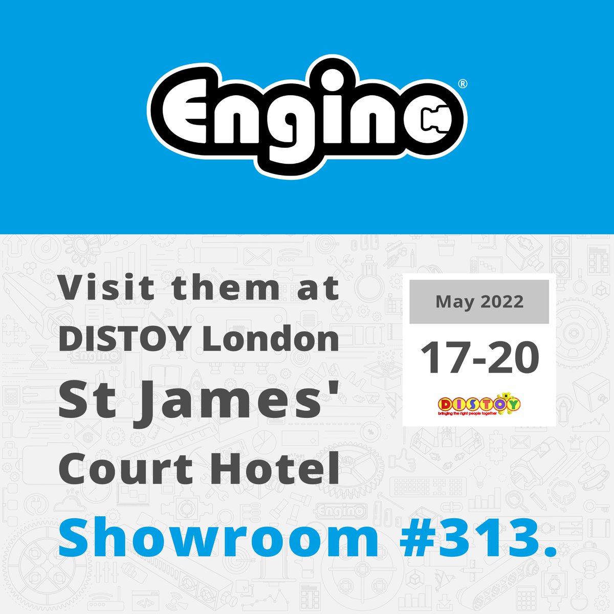 Our client @EnginoGroup will be exhibiting at Distoy 2022! 17th-20th May at St James’ Court Hotel (showroom #313). Meet the team, view the toys and learn more about Engino and their franchise by attending the show. Click the link to register:👉 lnkd.in/e4ZHV8Uq

#franchise