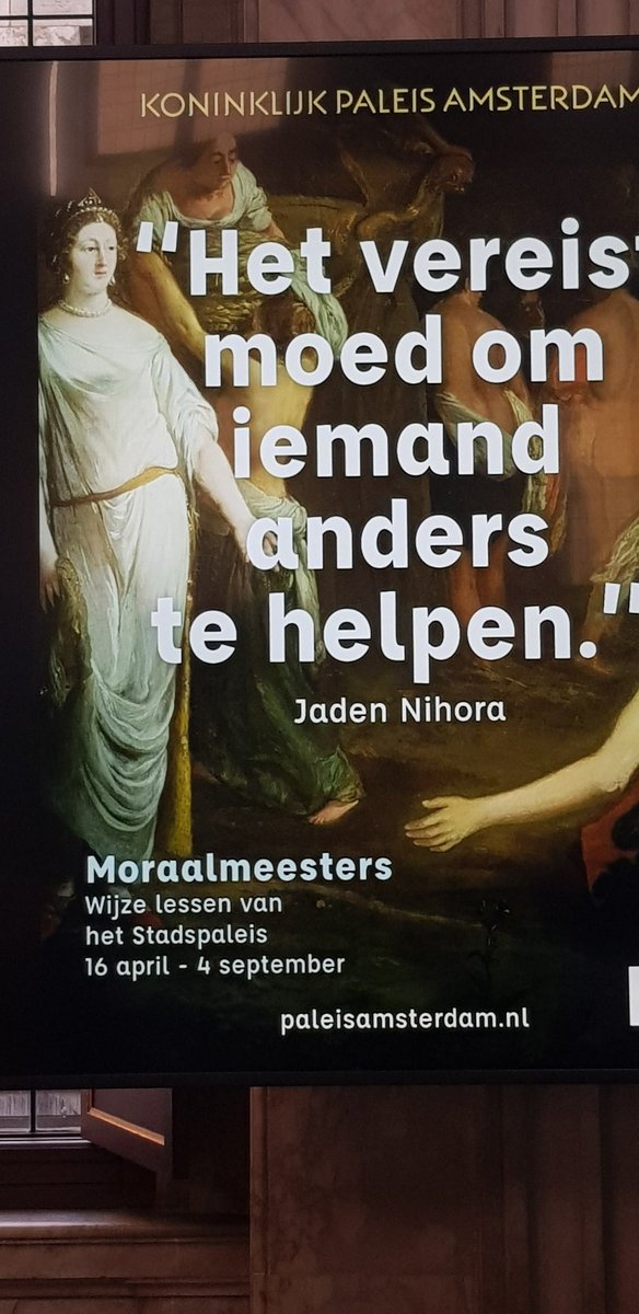 Aanwezig bij de opening tentoonstelling 'Moraalmeesters' in het Paleis op de Dam. Wijze lessen van het Stadspaleis die vandaag de dag nog actueel zijn. Zeker in een tijd waarin er nu zoveel  morele kwesties spelen!