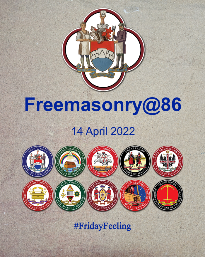 Due to Good Friday, we're a day early with this week's Freemasonry@86 News update, containing the latest news from across our Orders.
You can it find here: bit.ly/86News14April
Or on our website: markmasonshall.org
Enjoy your Easter weekend.

#Freemasons #Freemasonry