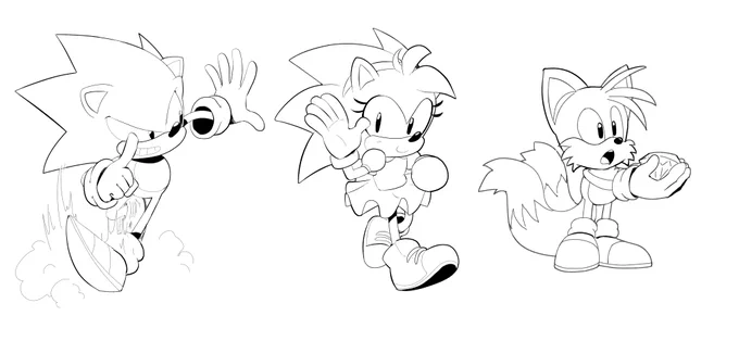 Classic sonic, amy, tails, and honey
only without the honey 