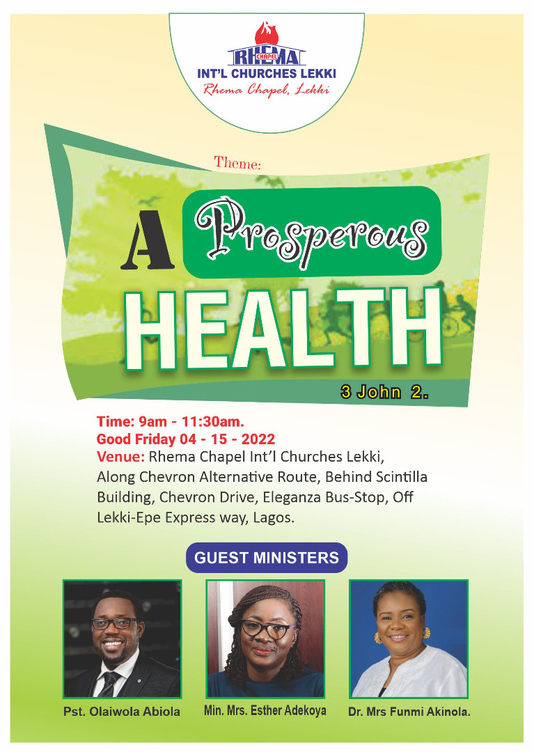 rciclekki's tweet photo. Mental health issues are on the rise in our society. God's heart desire is that we be in good health even as our soul prospers

*This Friday, yes Good Friday, Please invite your friends, family and colleagues. 

Who should attend? Everybody
See you and your friends🕺💃 https://t.co/1b0ZuGGO8W