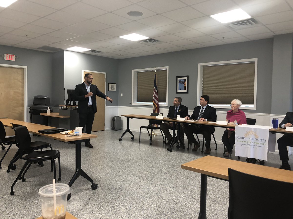 WeAreFello's tweet photo. Ready to hear about some legislative successes and #challenges with these Eastern Shore #leaders. Legislation session recap hosted by @CarCoChamber &amp; @MPTeffeau https://t.co/PIePfSOi7k