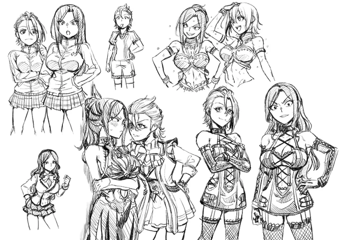 ぷちデレラの衣装変更で色々妄想を膨らませた拓海と夏樹の落書き 
