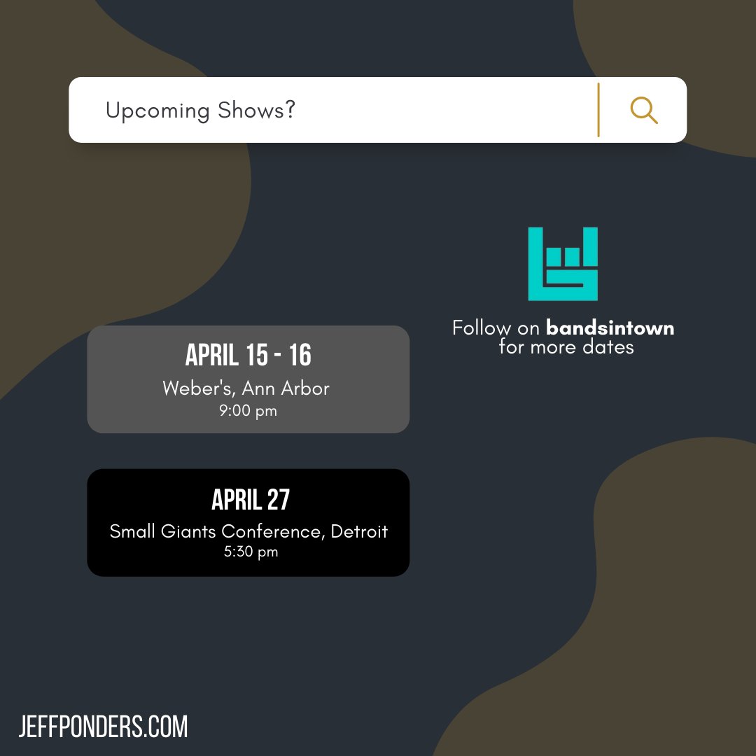 Curious about live performances? I have a few upcoming shows - I'd love to see you there. Follow me on <a href="/Bandsintown/">Bandsintown</a> for all future dates!

#jazz #jazzmusician #upcomingshows