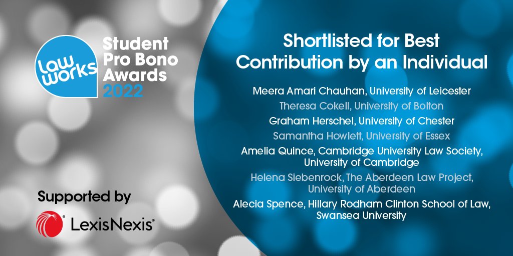 Law_Works's tweet photo. ..for Best Contribution by an Individual:
🏆Amelia Quince, Cambridge University Law Society, University of Cambridge
🏆Helena Siebenrock, The Aberdeen Law Project, University of Aberdeen
🏆Alecia Spence, Hillary Rodham Clinton School of Law, Swansea University
🎉Congratulations🎉 https://t.co/uizmzG7nIj