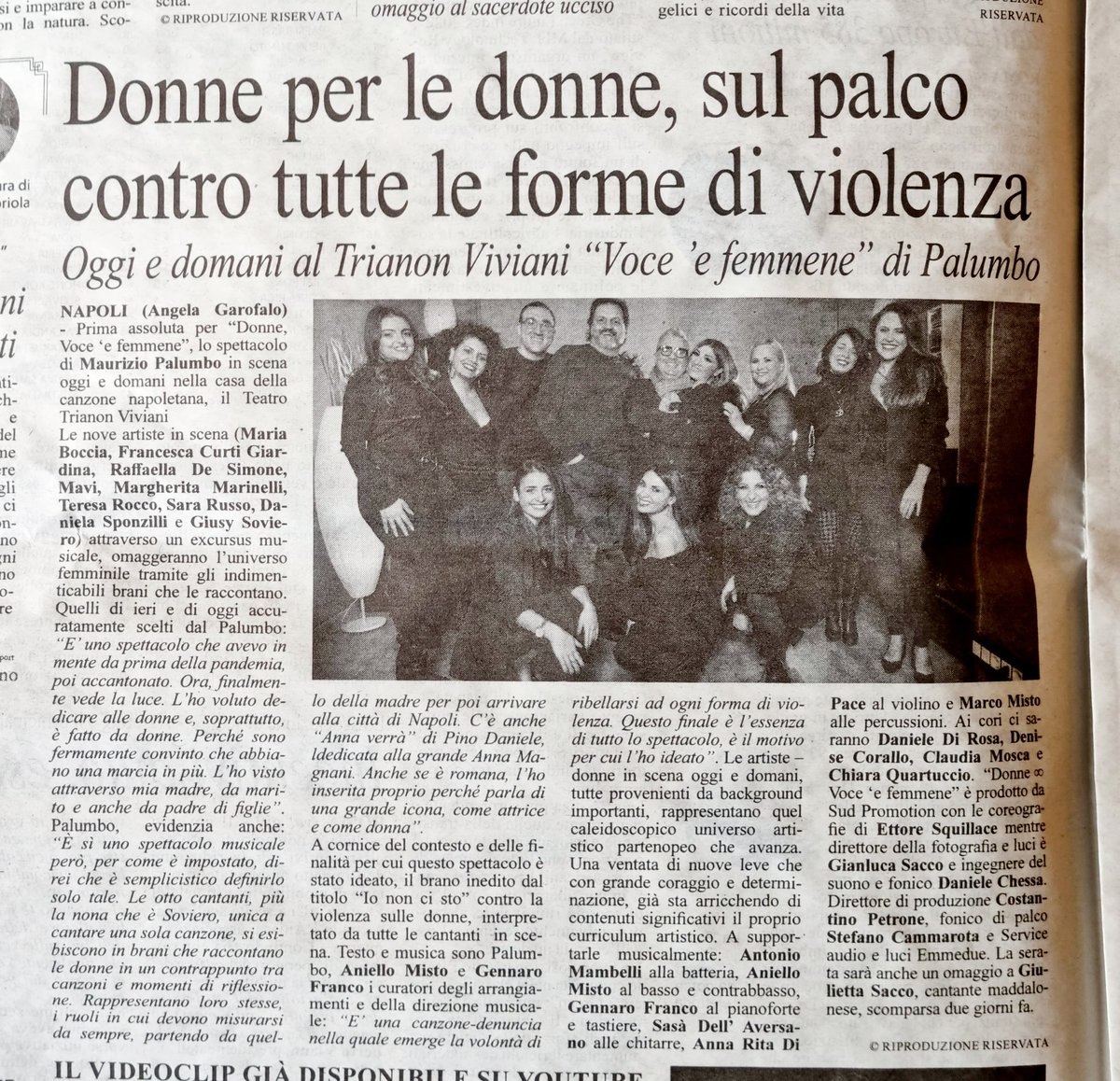 '𝘿𝙤𝙣𝙣𝙚 ∞ 𝙑𝙤𝙘𝙚 ‘𝙚 𝙛𝙚𝙢𝙢𝙚𝙣𝙚'
in prima assoluta, stasera e domani lo spettacolo
dedicato al mondo femminile e alla grande #𝐆𝐢𝐮𝐥𝐢𝐞𝐭𝐭𝐚𝐒𝐚𝐜𝐜𝐨
 #MaurizioPalumbo
#TrianonViviani
cronachedi.it/donne-per-le-d…