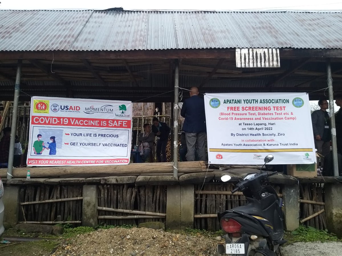 Lower_Subansiri's tweet photo. Apatani Youth Association conducted a 20 day free Health screening across Ziro valley. 1,350 were screened for blood pressure , blood sugar etc,142,most of them being adamant refusal cases were vaccinated for Covid-19 vaccination .116 got enrolled  under CMAAY. https://t.co/9ukXCORe93