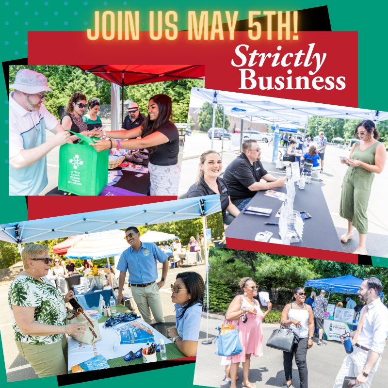 Our Business-to-Business networking event &amp; tradeshow is coming! Free admission to visit over 50 vendors: Connect with local businesses, community groups, shop their products &amp; services, make new contacts. 5/5/22 9am-1pm at MCPL-Centereach strictlybusinesstradeshow.org