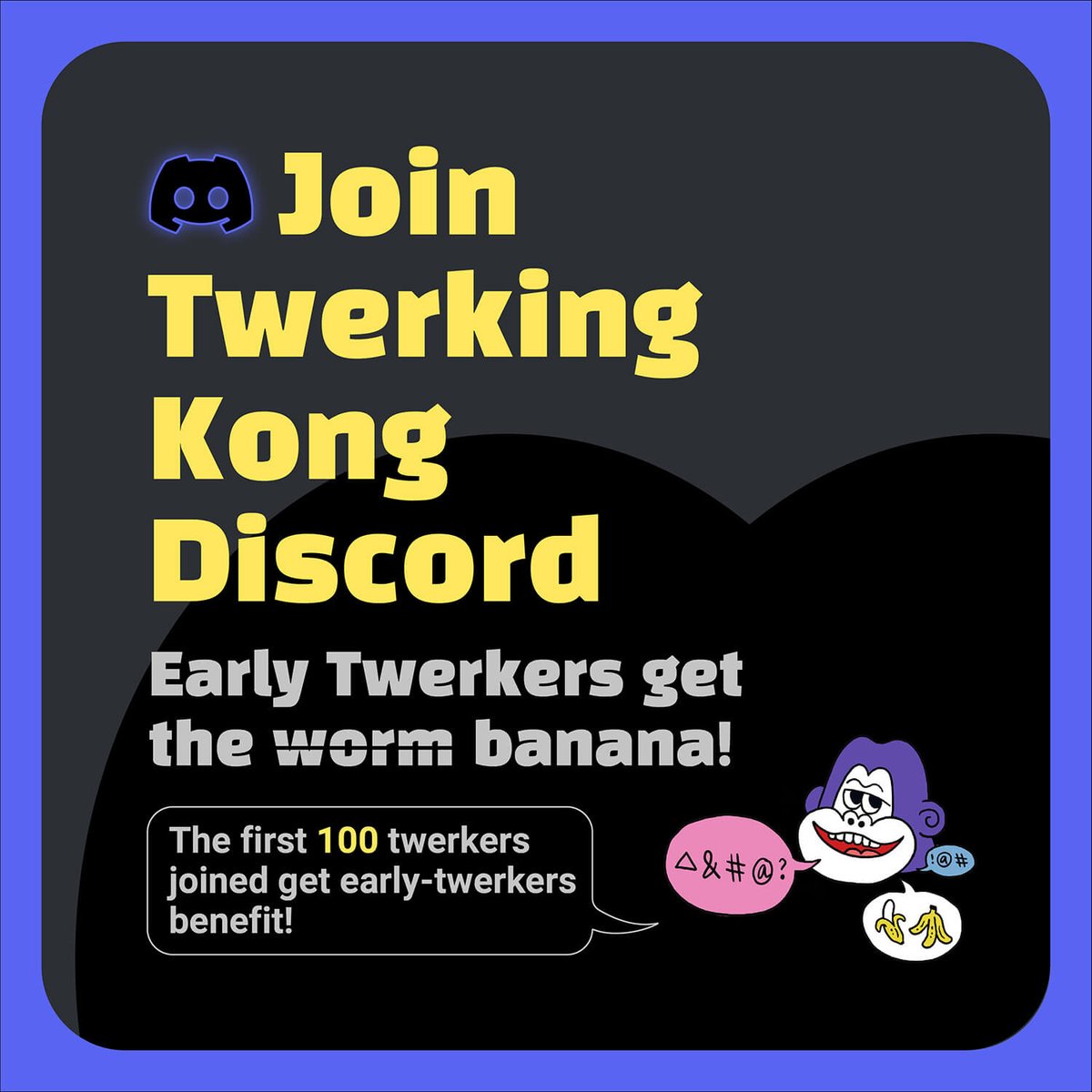 🔥Twerking Kong Discord is LIVE🔥
👉discord.gg/KdvwjhkwNu

Be the first 100 twerkers joined to get early-twerker benefits!
Might be something to do with whitelist🤫
#NFTCommunity #NFTGiveaway #NFTartist #nft