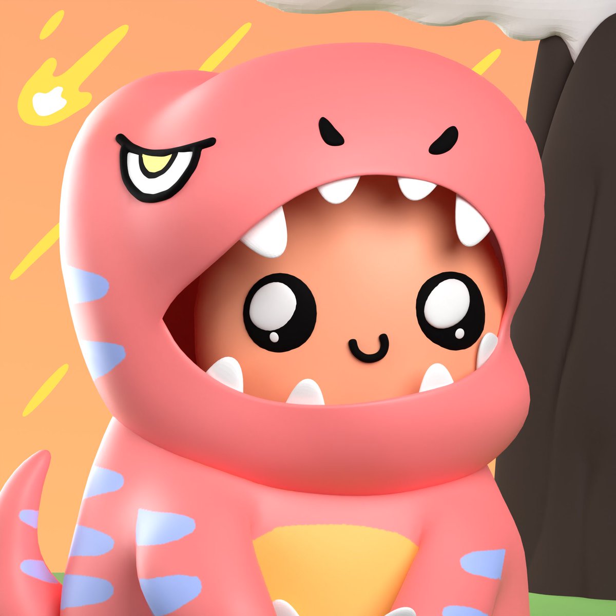 Just Wow 😍

Thank you so much <a href="/TheKimbol/">Kimbol</a> for this amazing 3D Rex🦖 

#nftart #happyheads #NFTs