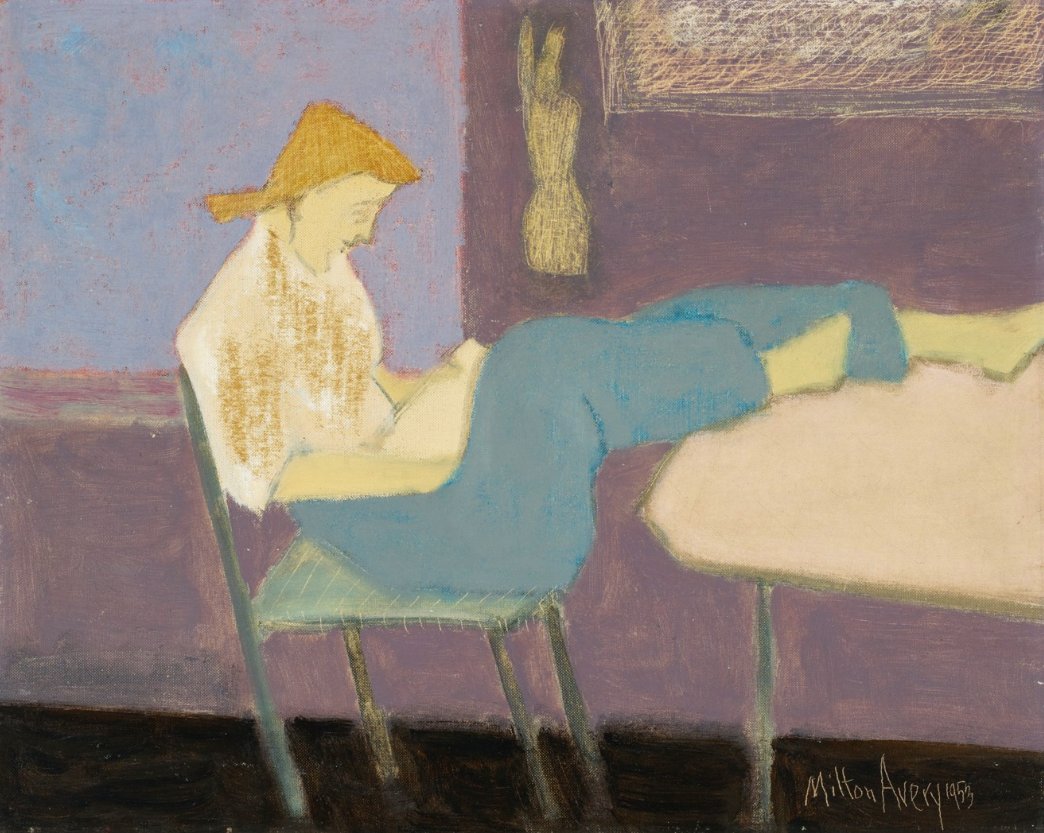 berfrois's tweet photo. Milton Avery, Untitled (Reader), 1953 https://t.co/z8YomYb4Pg