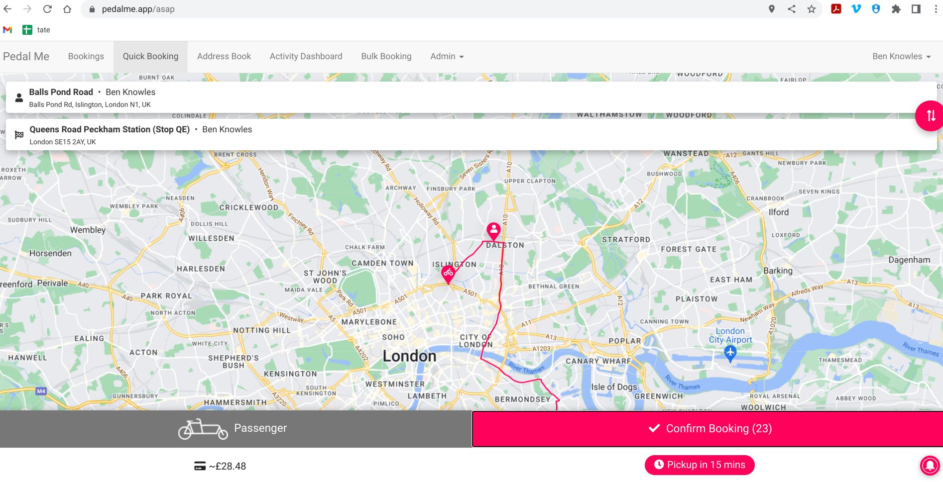 Pedal Me on Twitter "15 minutes to get picked up on Balls Pond Road