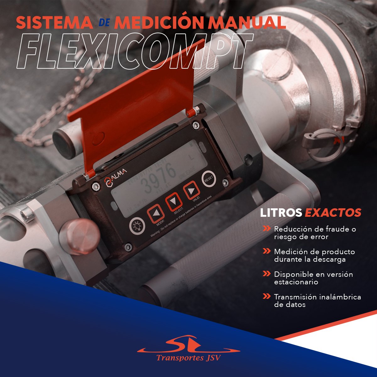 JsvTransportes's tweet image. El FLEXICOMPT, es un sistema de medición manual, que permite que nuestros clientes tengan la certeza de que están recibiendo su producto exacto al momento de la descarga. 
¡Pregunta por él!: 
(833) 104 5274
cotizaciones@gruposantana.com.mx
#TransportesJSV #GrupoSantanaVega