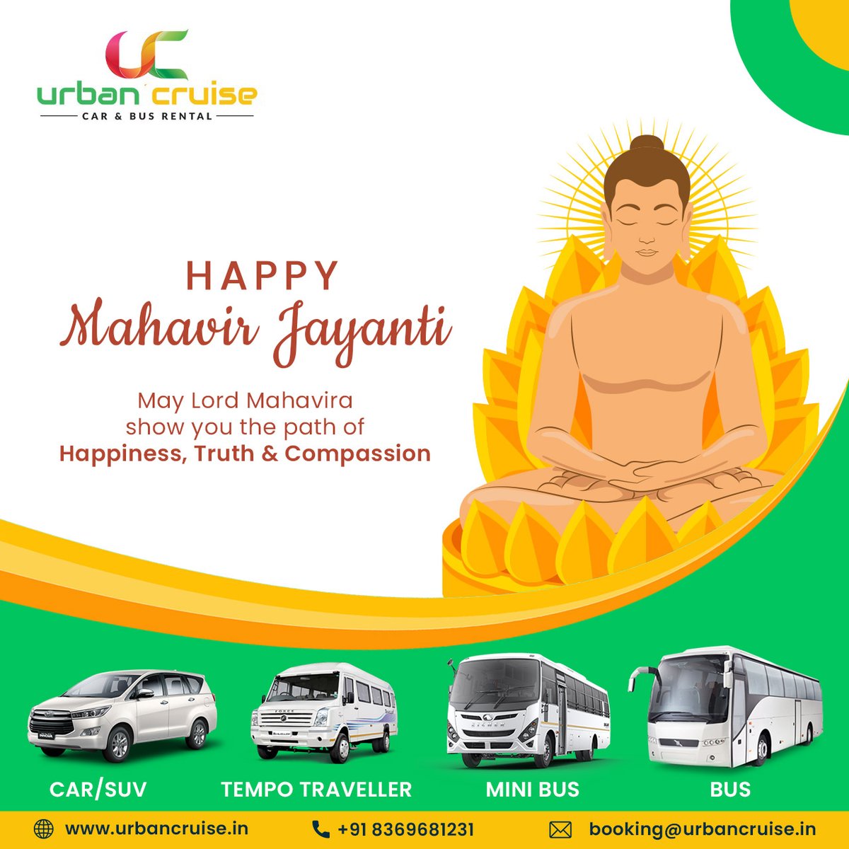 UrbanCruiseIn's tweet photo. Wish you a happy Mahavir Jayanti from https://t.co/8KRpaX0ZFY

#mahavir #jainism_updates #mahaveer #Mahavirjayanti #proudtobejain #jainstatus #UC #jain_yatra #urbancruise #minibusonrent #tempo_traveller_on_rent #busonrentinmumbai #tempotravelleronrentindelhi https://t.co/vVS3xmvpkU