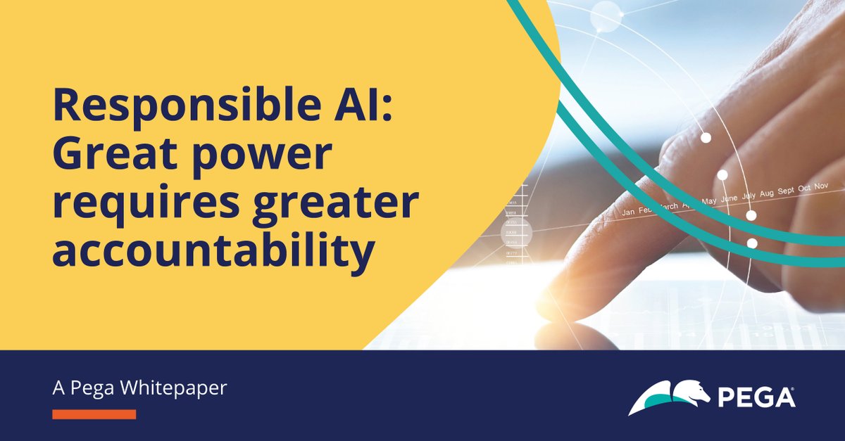 pega's tweet photo. Read our whitepaper to learn how empathy, transparency, fairness, and accountability can improve AI for businesses and for the greater good. #PegaAIWeek https://t.co/CIsHYc3djr https://t.co/ItN1tczAJm