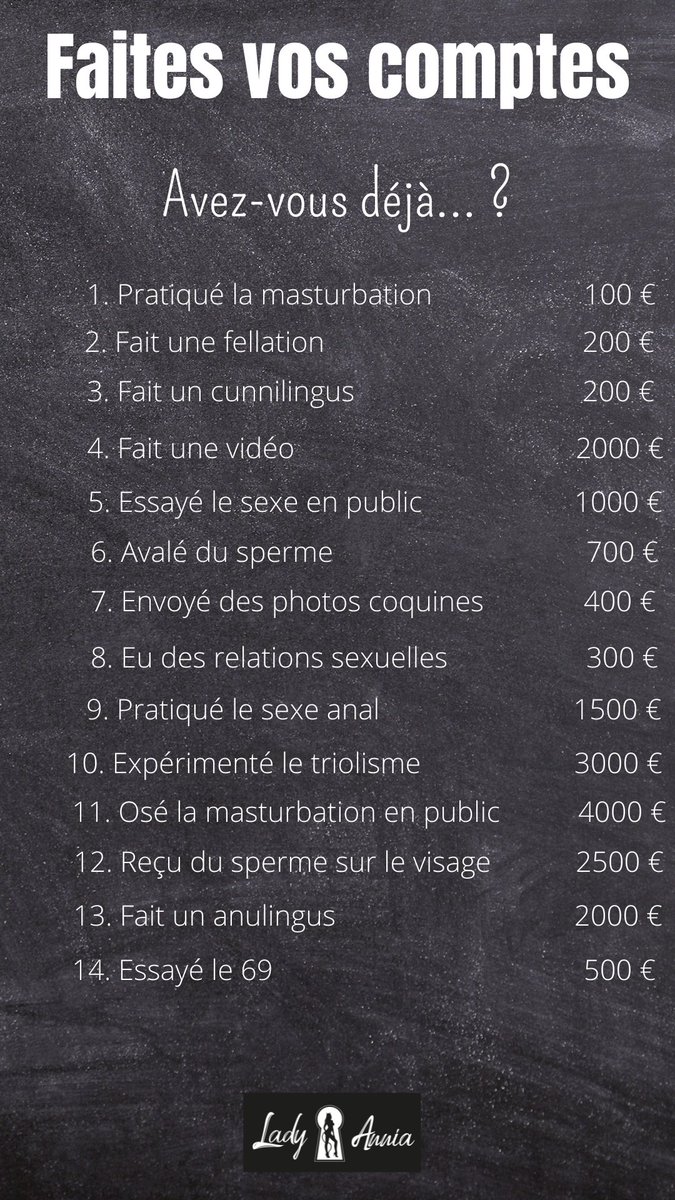 LadyAnniaOff's tweet photo. Alors...

Moi j'ai fait 11,200 €.
Et vous, quelle est votre addition ? 😈😈😈😈

Lady Annia 🔥 https://t.co/0YV6hXnpTm