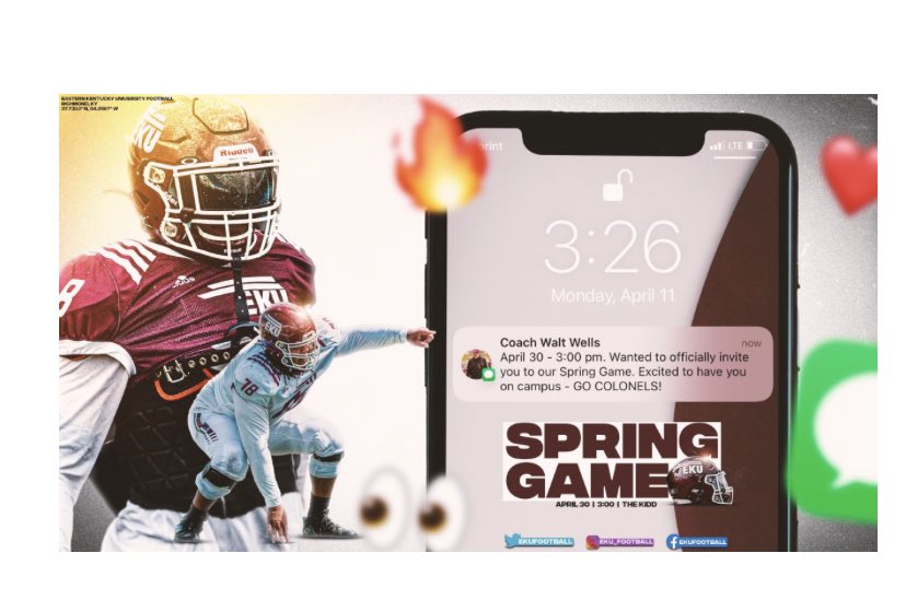 Thanks for the invite!!
<a href="/Erik_Losey/">Erik Losey</a> <a href="/EKUFootball/">EKU Football</a> <a href="/coachpayne64/">Mark Payne</a>