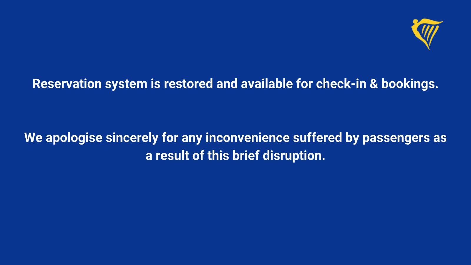 Ryanair on Twitter "UPDATE 1400 Reservation systems fully restored and available for all