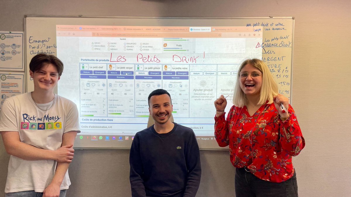 MENSAFORMATION's tweet image. Depuis le début de la semaine, nos #bachelors #RM2C ont lancé et fait évoluer leur entreprise virtuelle pour le #Business Game ! #Stratégies d'#entreprise, #performance, #compétitivité, #tendances, évolutions du #marché. #formation #alternance #apprentissage #professionnalisation