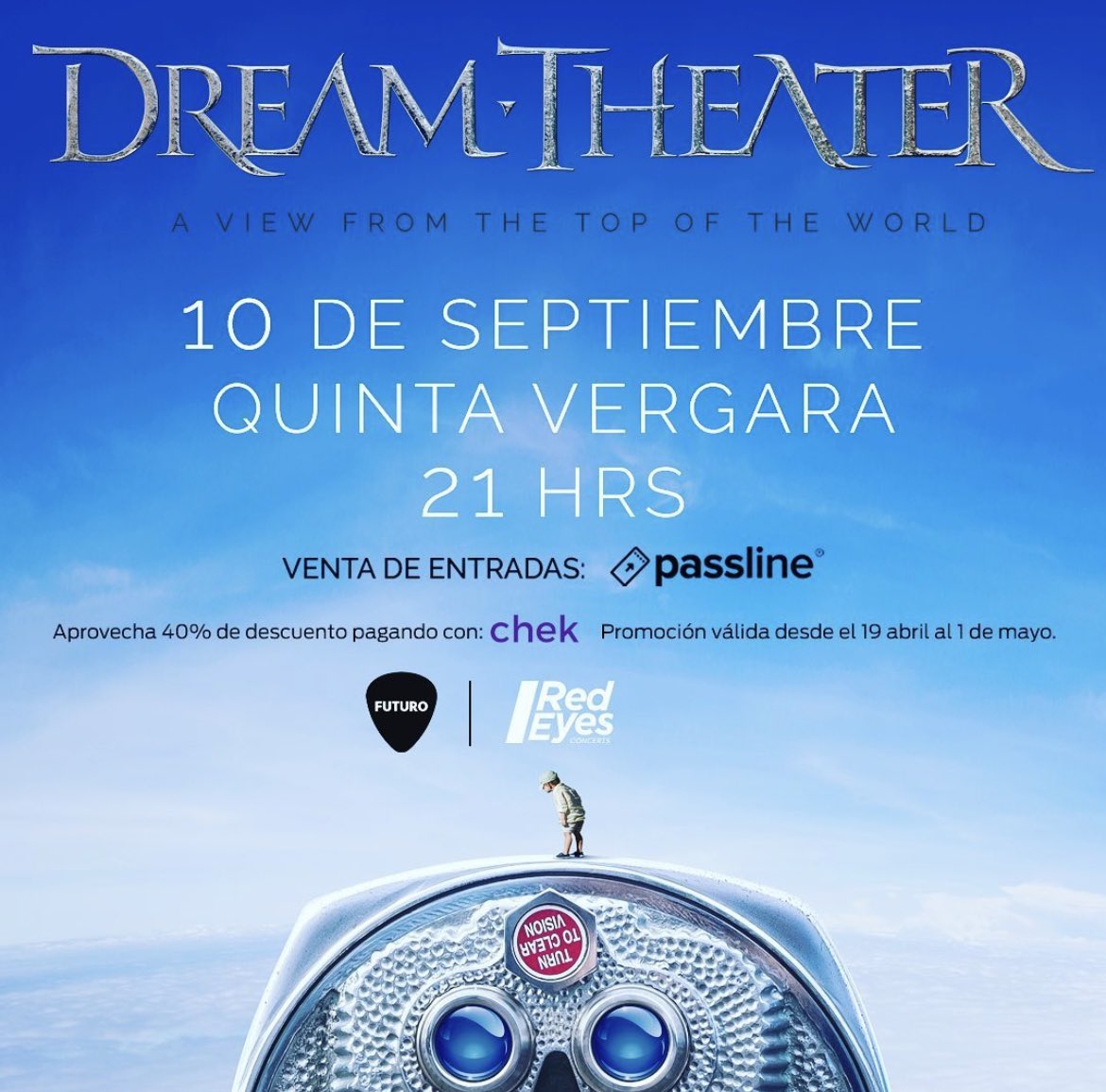 Dream Theater confirma su regreso a Chile con nuevo disco: 10 de septiembre - agendamusical.cl/dream-theater-… <a href="/dreamtheaternet/">Dream Theater</a> <a href="/Redeyesconcerts/">RedEyes Concerts</a> #DreamTheaterEnChile