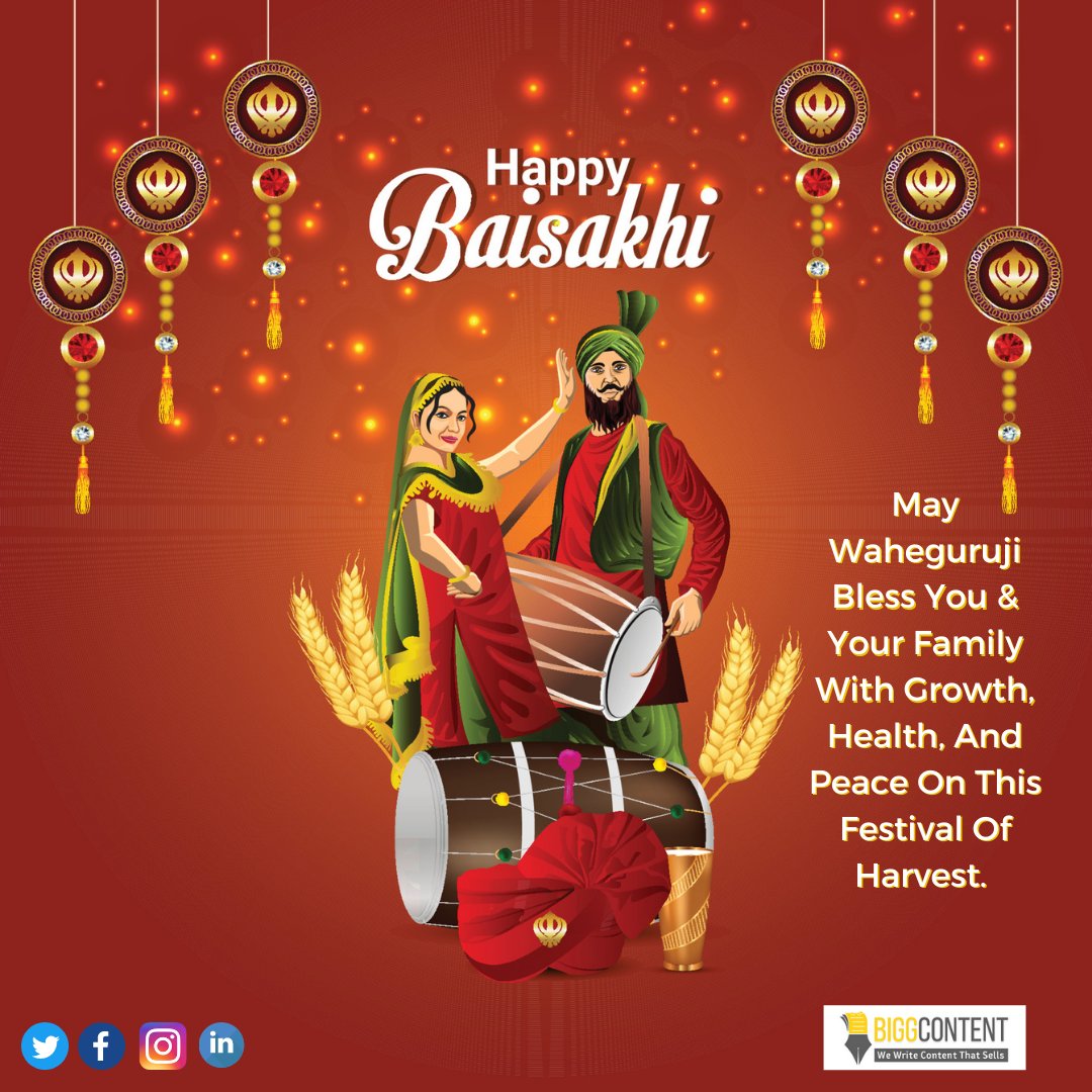 bigg_content's tweet photo. May Waheguru Ji bless you &amp; your family with good health, growth, and peace on this festival of Harvest😃😃...#HappyBaisakhi  #BaisakhiFestival  #PunjabKings  #BiggContent #Baisakhi2022 #baisakhicelebration #Punjabi #14aprile https://t.co/FbZ6EsplLT