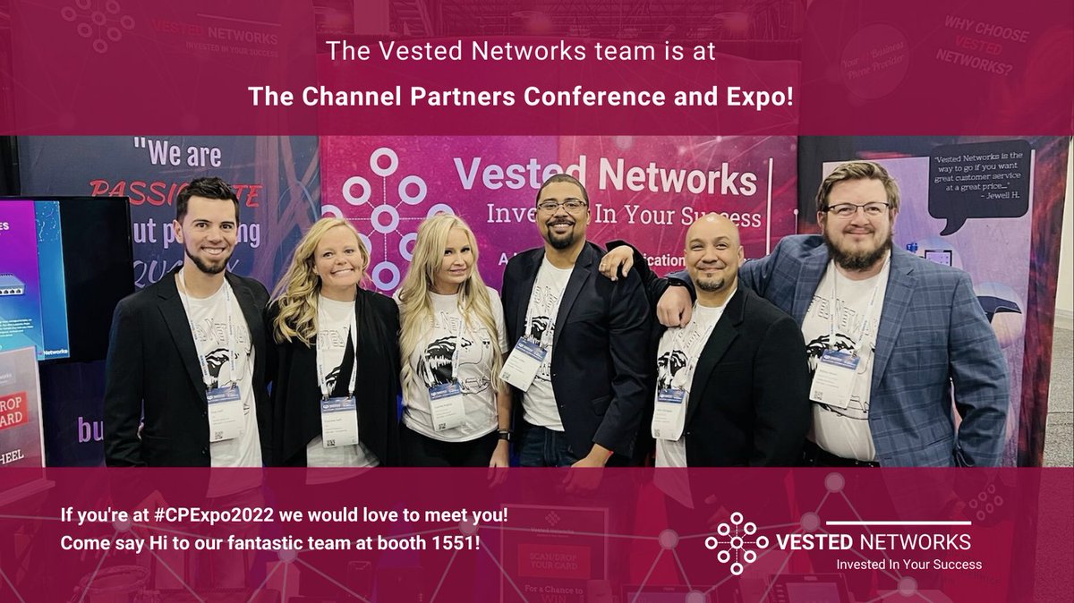 VestedN's tweet image. It&apos;s the last day of #CPExpo2022 and that means its your last chance to come say Hi to our fantastic team at booth 1551! We would love to hear from you!
#CPExpo #b2b #vestednetworks #surfingLLamas