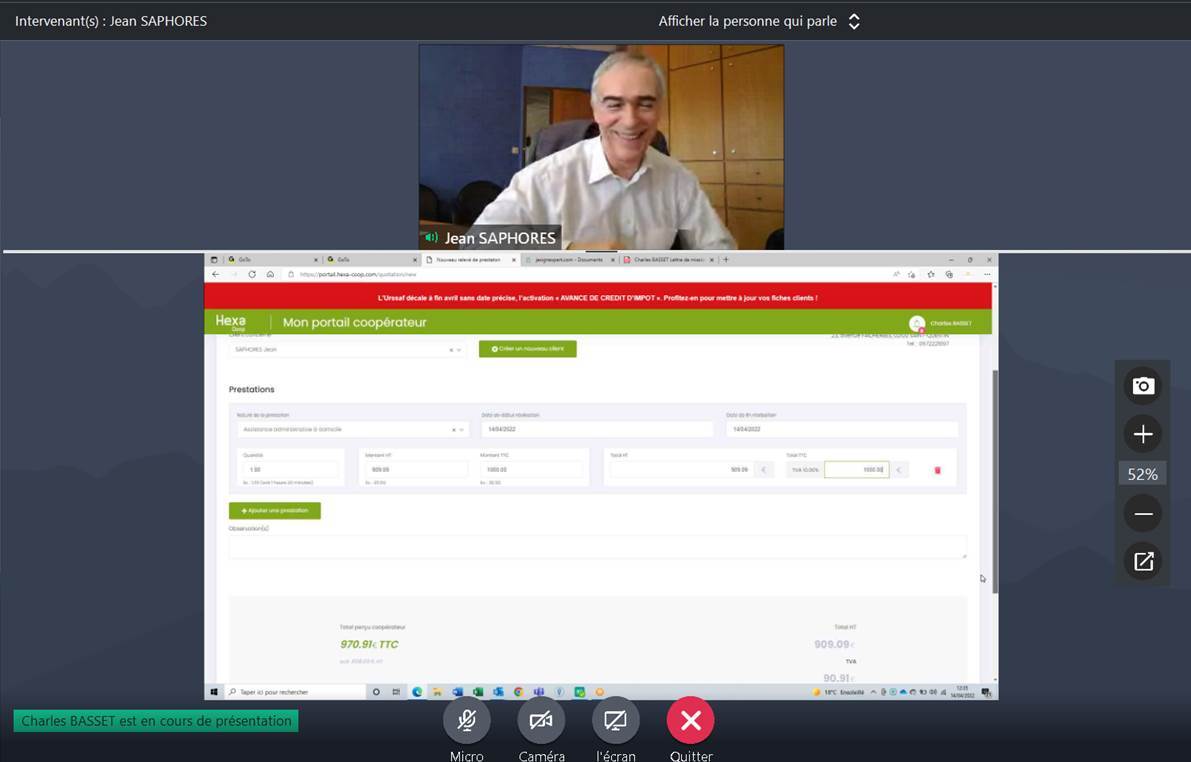 syndicatECF's tweet photo. 🔴 🚩 Pour le lancement de la campagne d’#IRPP, #ECFServices a organisé un webinaire 👨💻 de présentation de la Coopérative ECF Services.
🙏Merci aux 100 Confrères qui étaient présents!
Merci à @JeanSaphores & Charles BASSET pour leur engagement au sein de la profession. https://t.co/Nb4J5S9oBX