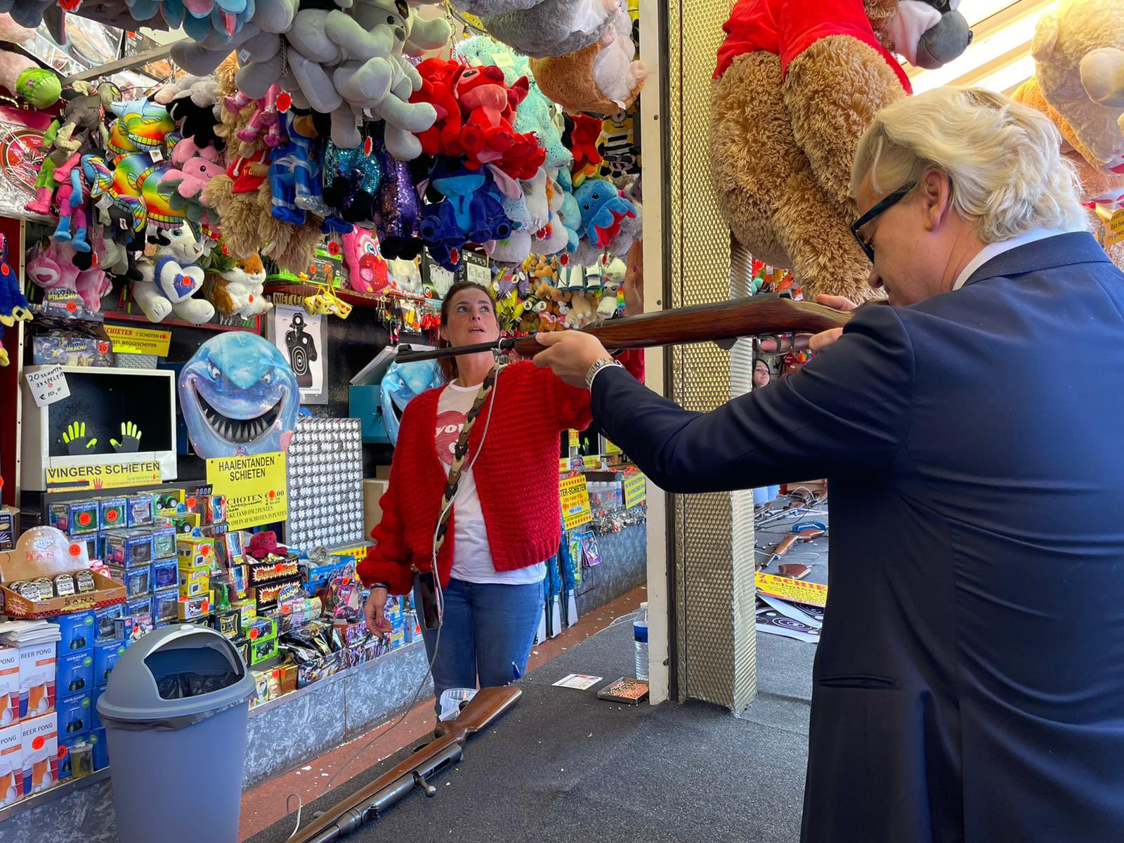 Geert Wilder op de Haagse Kermis