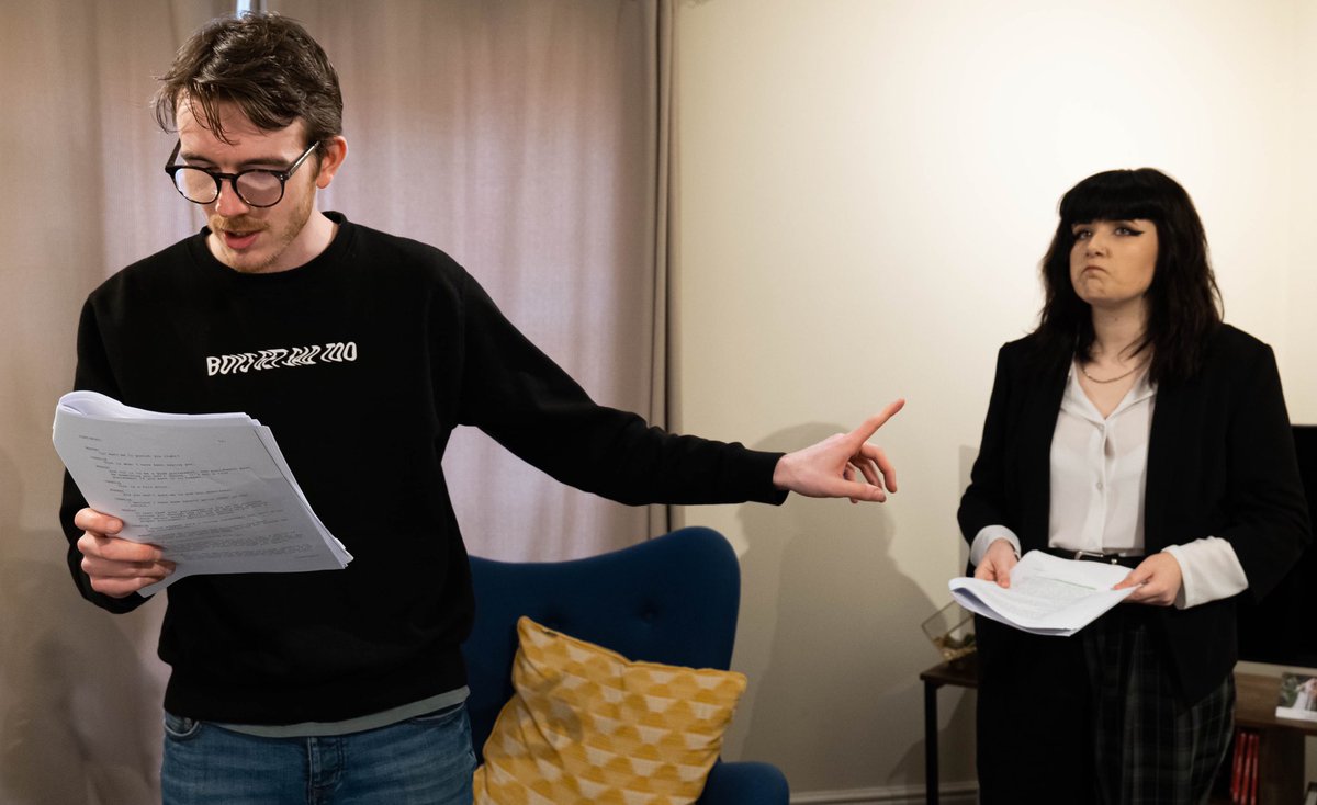 MCharlesProd's tweet image. Little sneak preview of our talented Charlie (Scott Cameron) and Murphy (Emily Fitzpatrick) in rehearsal for Mother There Art Thou!
26th &amp;amp; 27th July at @kingssalford as part of the @GMFringe 

#manchestertheatre #theatre #GMFringe