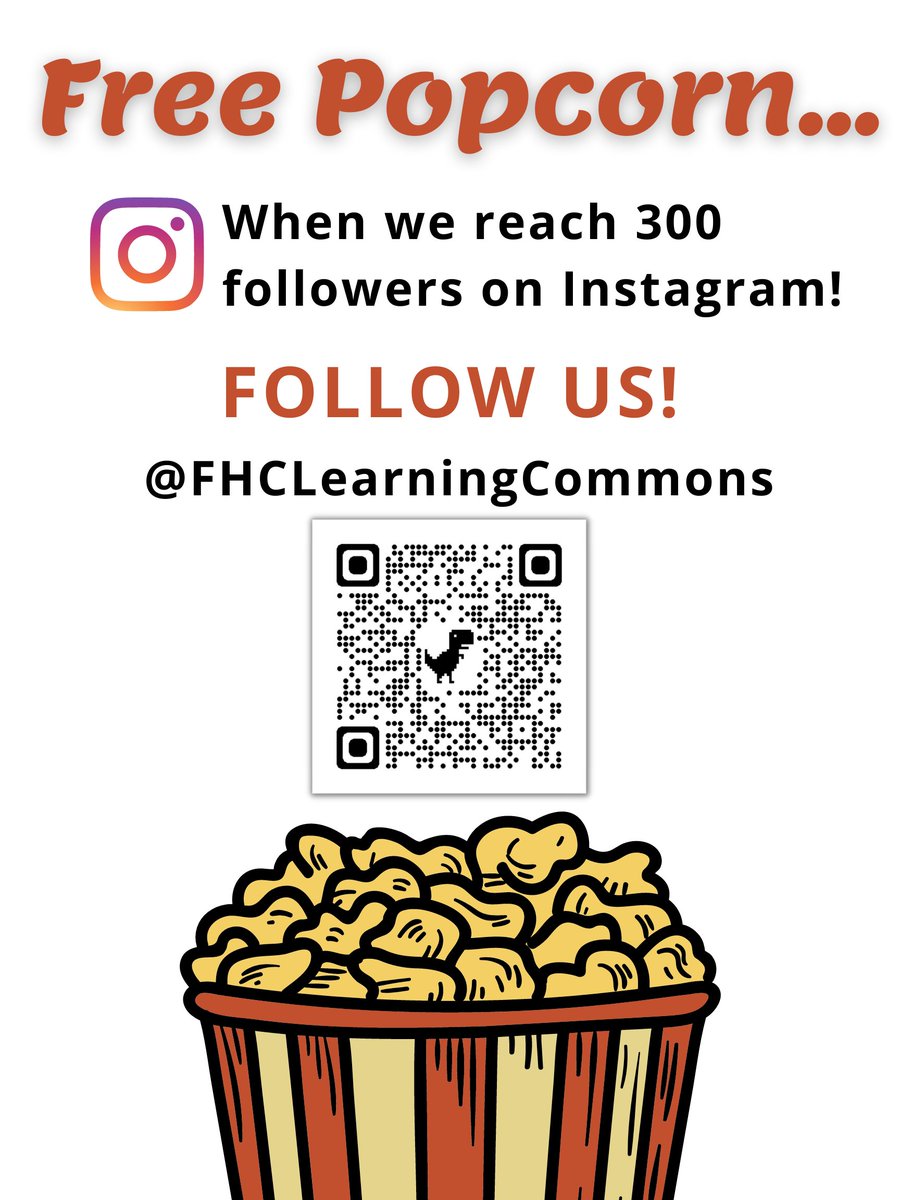 Can you smell the butter? Can you smell the mouthwatering popcorn?  Spartans help us get 300 followers &amp; everyone at FHC will get FREE popcorn! <a href="/SonnyArnel/">Sonny Arnel</a> <a href="/Yocs14/">Taylor Duff Yocum</a> <a href="/FHCPhysics/">Ryan McCoy</a> <a href="/Coach_DThomas/">Devon Thomas</a> <a href="/FHC_RFetsch13/">Roxanne Fetsch</a> <a href="/FHC_Reed/">HAP/ZoBot '23</a> <a href="/FHCMaxwell/">𝕂𝕚𝕞 𝕄𝕒𝕩𝕨𝕖𝕝𝕝</a> @SraMillerFHC <a href="/SraCrain/">Dr. Caitlin Crain</a> <a href="/Hayley_Leake/">Hayley Leake</a> @BarbRiti